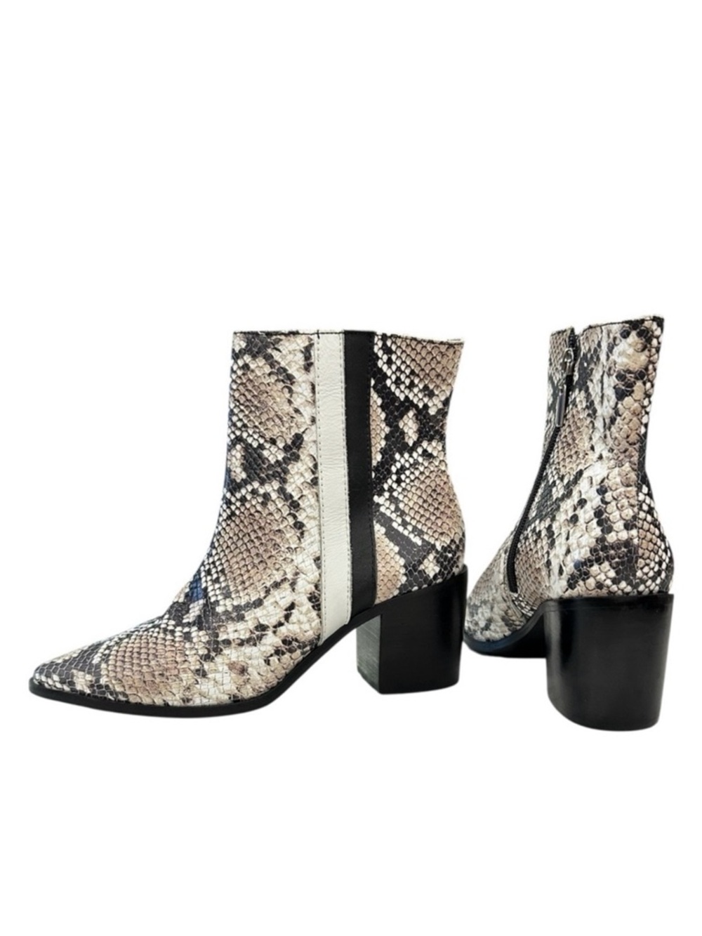 Kaanas Snakeskin Pattern Ankle Boots - Picture 9 of 9